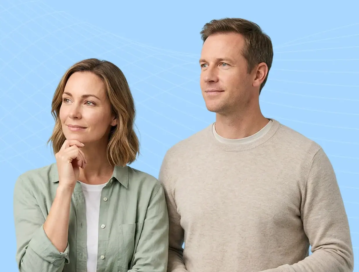 two-people-thinking-blue-bg