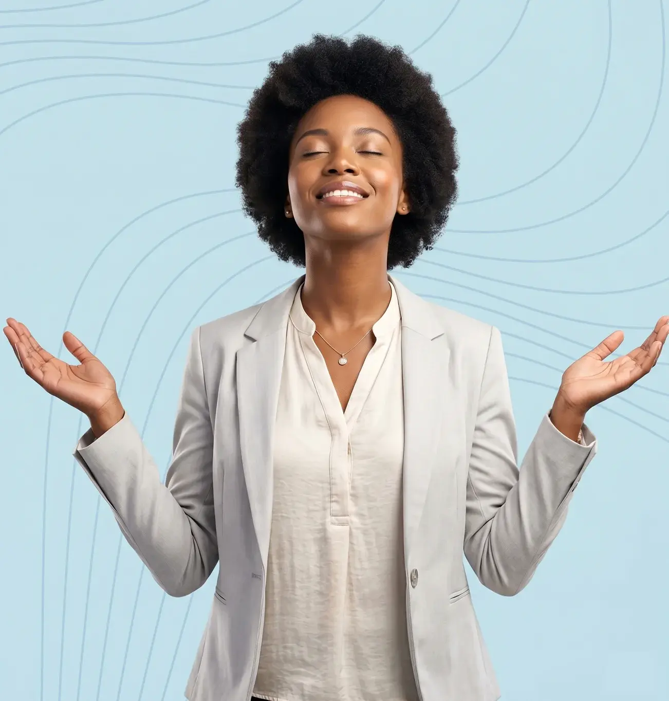 woman-smiling-looking-up
